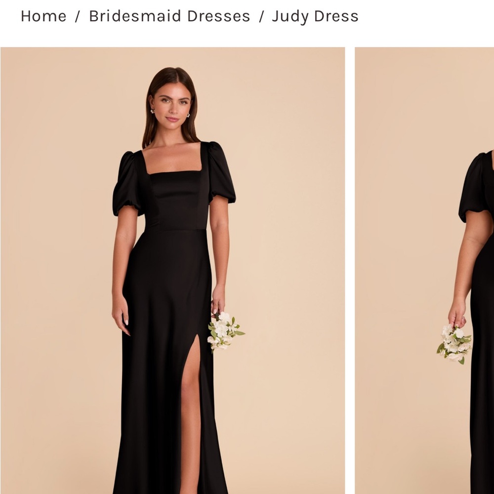 Birdy Grey Black Matte Satin Judy Dress